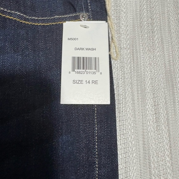 Authentic Original Vintage Style Dark Indigo Women's Straight Leg Jeans - Picture 2 of 4